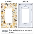 thumbnail image 3 of Yayeee Rocker Switch Wall Plate 1-Gang 4.6"x2.9" Home Decorative Outlet Cover, Beige Birds Floral, 3 of 6