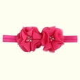 thumbnail image 2 of AJTQTH Headband for Baby Girls Bow Nylon Hairbands Nwborn Toddler Cute Mesh Floral with Artificial Pearls Accessories Hair Bands for Infant Hot Pink Free Size, 2 of 4