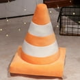 thumbnail image 5 of Plush Safety Traffic Cone Toy Pillow Soft Simulation Orange Roadblock Stuffed Model Cute Plushies Roadblock Dolls for Photo Prop Construction Party Favors,17.7'', 5 of 6