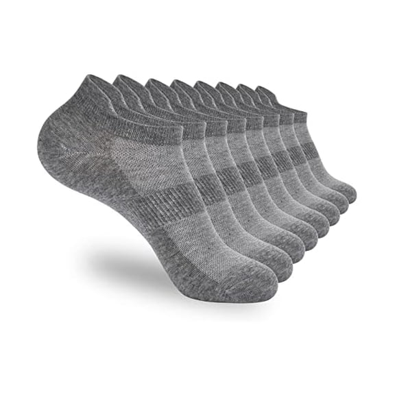Eryueer Ankle Athletic Running Socks Thin No Show Low Cut Sports Tab Socks for Men and Women (5&8 Pairs)