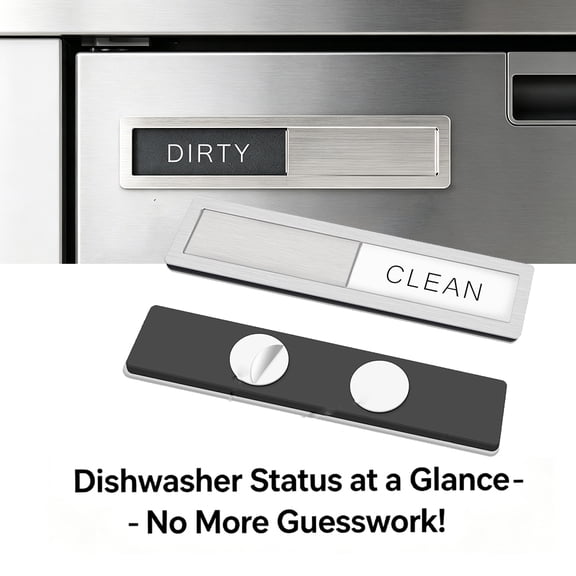 Funny Dishwasher Magnet Clean Dirty Sign, Strong Non-Scratch Magnetic Kitchen Decor & Accessory