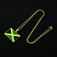 thumbnail image 3 of Necvior Stainless Steel Jamaica Flag Pendant Necklace Stylish Jamaica Map Necklace Chain, 3 of 10