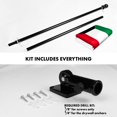 thumbnail image 2 of G128 Combo Pack: 6 Ft Tangle Free Aluminum Spinning Flagpole (Black) & Kuwait Kuwaiti Flag 3x5 Ft, LiteWeave Pro Series Printed 150D Polyester | Pole with Flag Included, 2 of 9
