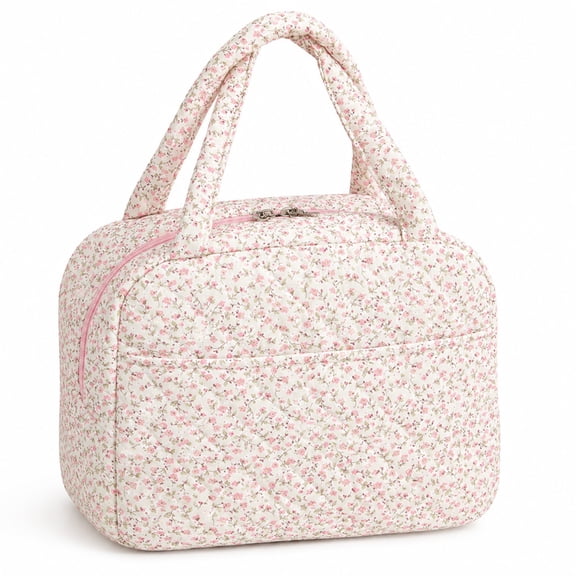 Cute Lunch Bags for Women, Portable Insulated Bag with Floral Print, Insulated Lunch Tote Bag for Women Men Work School Picnic Travel
