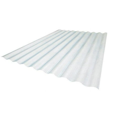 Crane Composites 26 in. x 8 ft. Super 600 Clear Round Fiberglass Corrugated Panels - Pack of 10