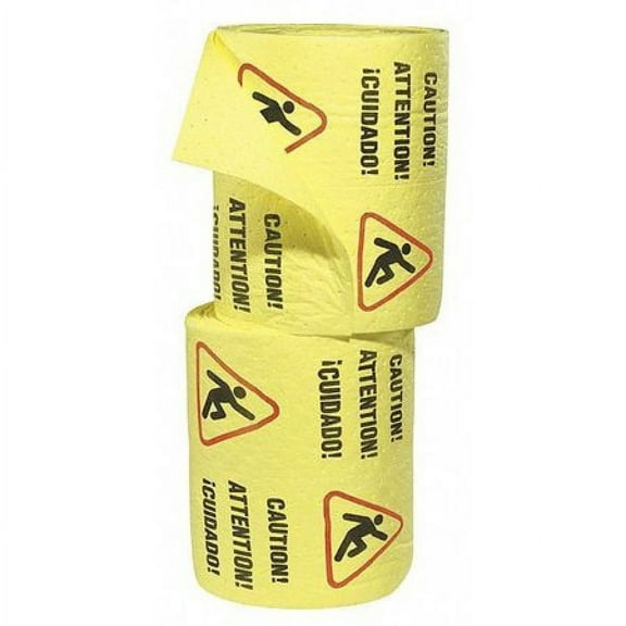 Sorbent Roll, 23 gal, 15 in x 150 ft, Universal, Yellow, Polypropylene