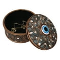 thumbnail image 4 of Auspicious Evil Eye Of Providence With Sacred Symbols Round Decorative Box, 4 of 9