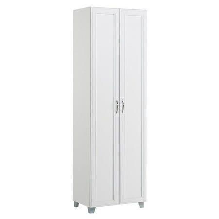 akadaHOME 2 Door Tall Storage Cabinet - White - Walmart.com