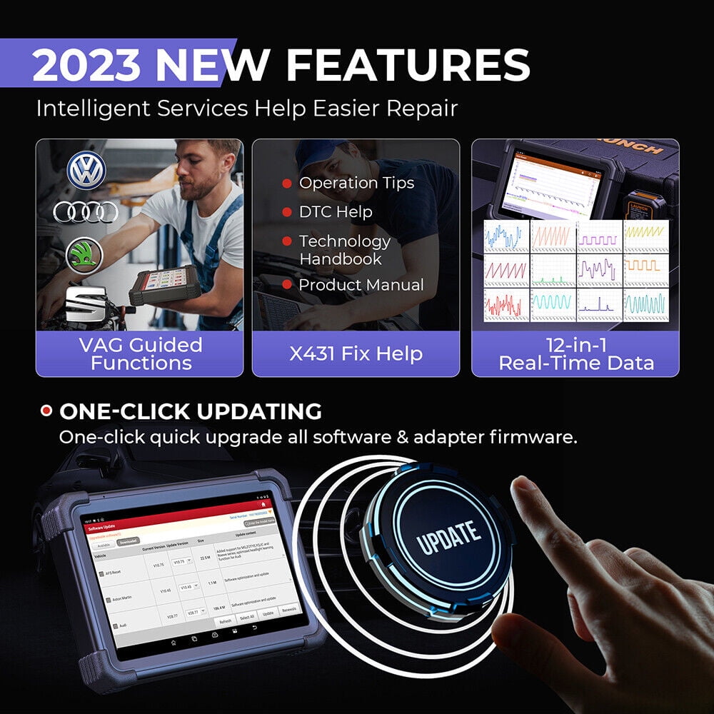 Launch X431 PRO3 APEX Wireless Car Diagnostic Scanner All-System Diagnostics Online Coding, Topology Map, CAN FD & DoIP, HD Truck Scan, 37+ Services, IMMO,10.1 Inch