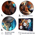 thumbnail image 3 of Designart "Harmonious Wild Elegance Of Pop Art Tiger" Animals Tiger Floater Framed Canvas Prints, 3 of 5