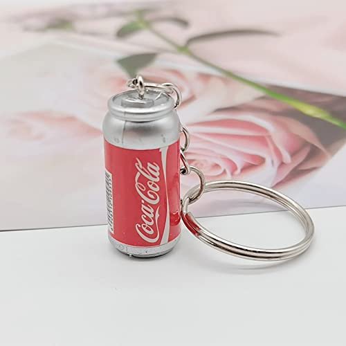 GHSDFBB Imitation Coke Beer Cans Keychain Men Creative Trinket Couple Cool Tide Bag Backpack Car Key Pendant Keyring Gift