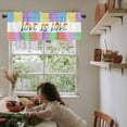 thumbnail image 6 of Valance for Windows LGBT Love is Love Rainbow Colored Checked Plaid Window Treatment Valances Rod Pocket Curtain Valance for Kitchen, Bathroom, Living Room, Bedroom 54" W x 18" L, 6 of 6