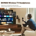 thumbnail image 5 of Wireless Headphones for TV Watching, BKM600 Wireless TV Headphones with Bluetooth USB Transmitter(Optical, AUX, RCA and USB Output), 5 of 9