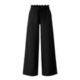 thumbnail image 3 of Admvng Women's Linen Pants Elastic Waist Straight Leg Pockets Summer Beach Casual Vacation Trousers, 3 of 5