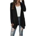 thumbnail image 6 of Asklazy Womens Lightweight Cardigans Open Front Knit Long Sleeve Outwear Coat,US Size,XL,Black, 6 of 15