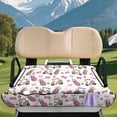 thumbnail image 2 of Bulopur Pink Golf Cart Seat Covers for 2-Person Seats Easy to Install Golf Cart Seat Towel Blanket with 4 Front Pockets Non Slip Club Car Seats Protector Gift for Friends, 2 of 8