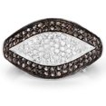 thumbnail image 3 of 0.50 Carat Genuine Champagne Diamond and White Diamond .925 Sterling Silver Ring QJ Model, 3 of 3