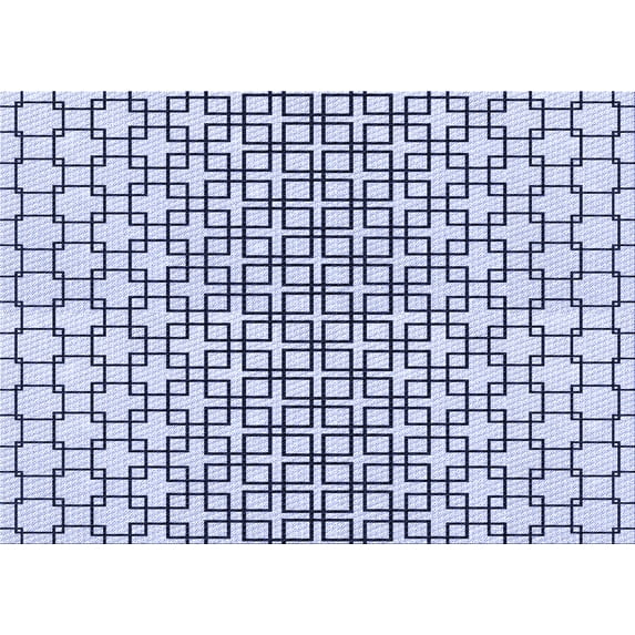 Ahgly Company Indoor Rectangle Patterned Lavender Blue Area Rugs, 8' x 12'