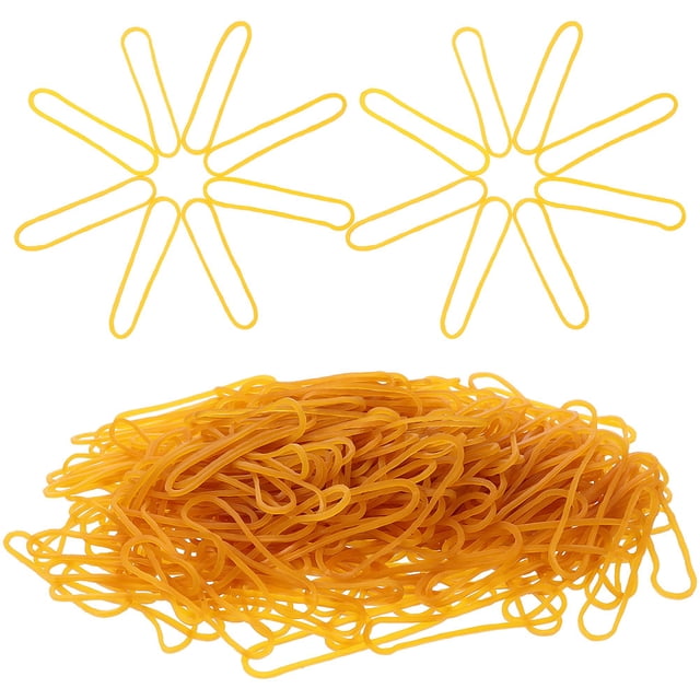 GOOHOCHY 2Pack Strong Yellow Rubber Bands for Office Organization Versatile Elastic Bands for Secure Bundling