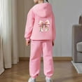 thumbnail image 4 of Gunia Kids Girls Jogging Suits Sweatsuits 2 Piece Set Stylish Casual With Bow Print Design Comfortable Hoodie Jogger Pants Outfit Play Everyday Wear Clothes Set Cute Outfits For Girl 2-13 Years, 4 of 7