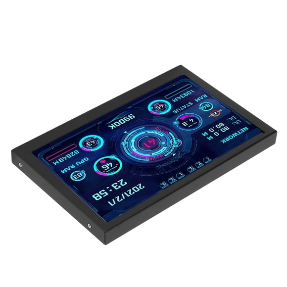 PC CPU Data Monitor, Energy Saving Selectable Themes Mini ITX PC Case Moniror USB TYPE C Horizontal Vertical Switching 5in IPS for Home