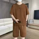 thumbnail image 4 of Camisetas blancas, pantalones cortos, trajes para hombres, jogging, correr, gimnasio, conjuntos para hombre, ropa deportiva, ropa de verano, camiseta de manga corta básica, 4 of 5