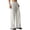 White Casual Pants, variant on Miluxas Women's Striped Drawstring Wide Leg Pants Elastic High Waist Loose Casual Trousers with Pockets Soft Breathable Daily Outings Pants White