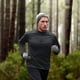 thumbnail image 4 of Camisas deportivas activas de secado rápido para hombres con cremallera de un cuarto de manga larga para correr Tops sudadera al aire libre (negro), 4 of 5