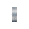 thumbnail image 5 of 3' X 10' Blue Gray And Silver Abstract Power Loom Distressed Runner Rug With Fringe, 5 of 8