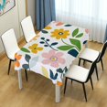 thumbnail image 4 of Yayeee Tablecloths 54" x 72" Rectangle Wrinkle Resistant Party Table Cover, Retro Yellow Floral, 4 of 8