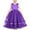 Dark Purple, variant on Girls Dress Sleeveless White Ball Gown Wedding Party Pageant 8 Years
