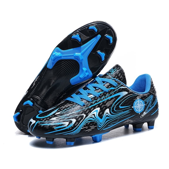 OnyxTrek Unisex-Child Molded Cleats AG/TF Soccer Shoes | Blue AG, 13 Little Kid
