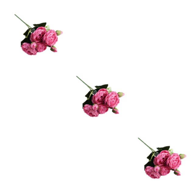 Ramo falso de peonías artificiales Naiovety de seda 5 cabezas Rosa