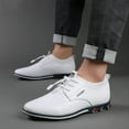 thumbnail image 6 of Men's Casual Loafers Leather Comfortable Outdoor Breathable Oxfords Lightweight Driving Moccasin Business Dress Shoes White 11 US, 6 of 7