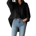 thumbnail image 3 of ZANZEA Women Turn-Down-Collar Casual Long Sleeve Button Cuffs OL Blouse, 3 of 6