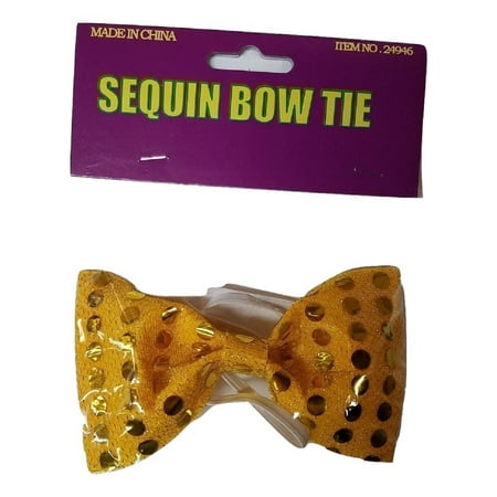 Sequin Bowtie Bow Tie Formal Tuxedo Clown Dance Elastic Band Costume