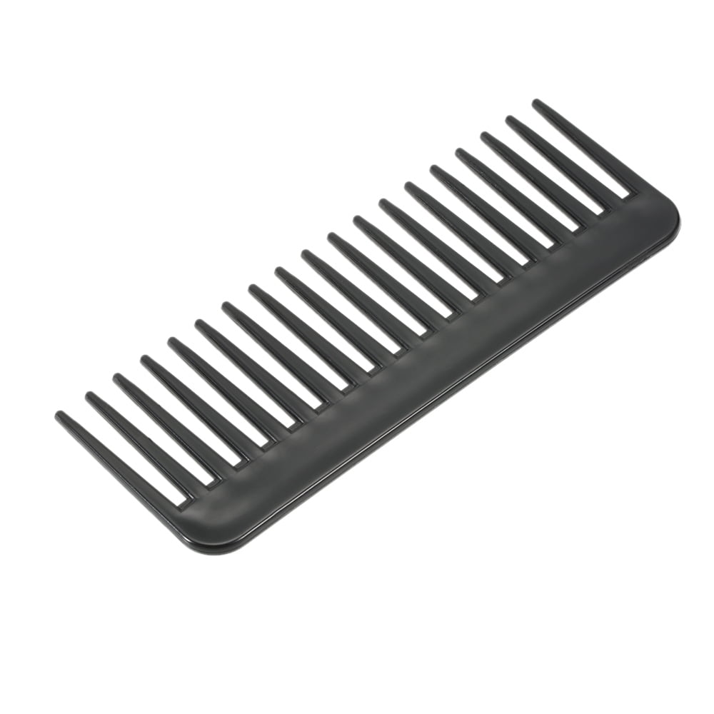 19 Large Wide Tooth Comb Detangling Hairbrush Heat-resistant -static Scalp Massage ABS Hairdressing Comb Black