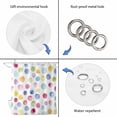 thumbnail image 3 of Rainbow Shower Curtain Set - Extra Long 72" x 96" Washable Bathtub Curtain with 12 Hooks, Colorful Boho Tainted Pattern Polka Dot Modern Waterproof Fabric Stall Shower Curtains for Bathroom Décor, 3 of 6