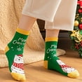 thumbnail image 4 of Deals under 5.00 LYXSSBYX Christmas Socks for Women Fuzzy Women's Fashionable and Comfortable Cotton Christmas Printing Winter Mid Length Socks, 4 of 8