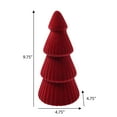 thumbnail image 2 of Holiday time ceramic flocked tree,9 inch height,red colour, 2 of 4