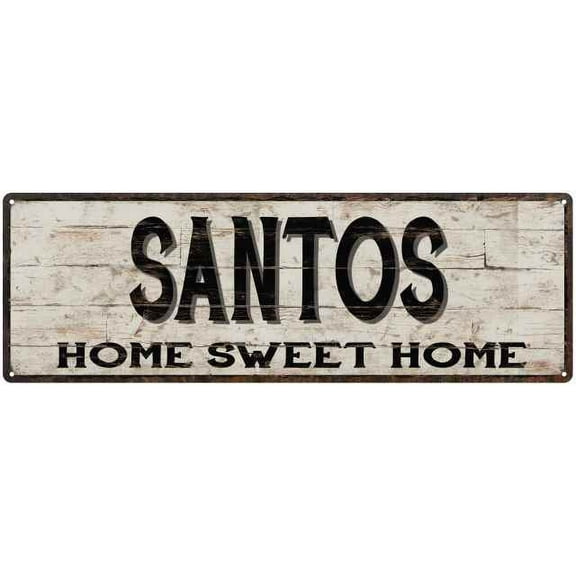 SANTOS Rustic Home Sweet Home Sign Gift 6x18 Metal Decor 206180084279