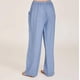 thumbnail image 4 of Pantalones Largos de Pierna Ancha Informales de Algodón Sólido Con Cordón de Lino Y Cintura Elástica Para Mujer Odeerbi  ODB-6, 4 of 7