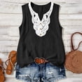 thumbnail image 6 of Karymi Tops for Women Trendy Sleeveless Lace Trim V‑Neck Tank Top, Solid Fake Linen Crinkle Textured Loose‑Fit Casual Vest, Relaxed Wide Strap Sleeveless Top Womens Tops, 6 of 8