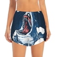 thumbnail image 2 of Goofa Shark Printed Women 2 in 1 Running Shorts,Quick Dry Athletic Workout Shorts,High Waisted Athletic Shorts with Liner Pockets-XX-Large, 2 of 9