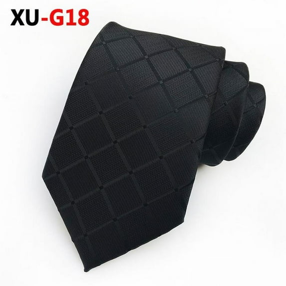 Men's Necktie Classic Silk Tie Woven Plaid Print Neck Ties