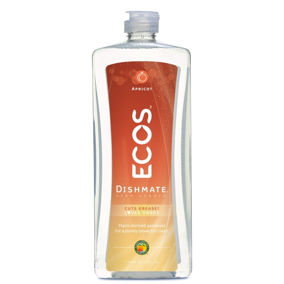Earth Friendly Products Ecos Dishmate Dish Soap, Apricot, 25 Oz