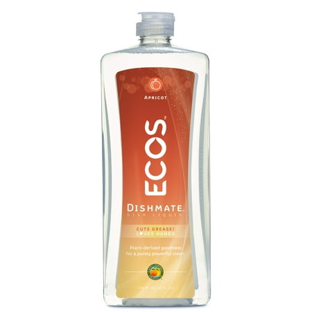 Earth Friendly Products Ecos Dishmate Dish Soap, Apricot, 25