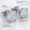 thumbnail image 2 of La Joya 1/2 CT TW Lab Grown Diamond Stud Earrings for Men and Women | Certified 14K White Gold Diamond Earrings, 2 of 6