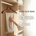 thumbnail image 5 of Unique Bargains 2Pcs Wood 360-Degree Space Saving Clothes Hangers Flat Hook, 5 of 6