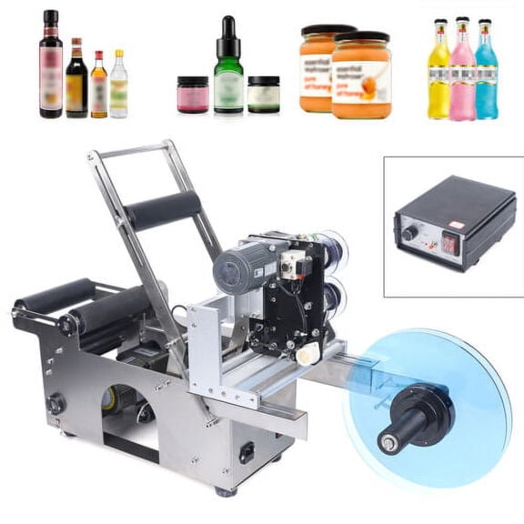 Semi-Automatic Round Bottle Labeling Machine, Coding Machine Label Makers Label